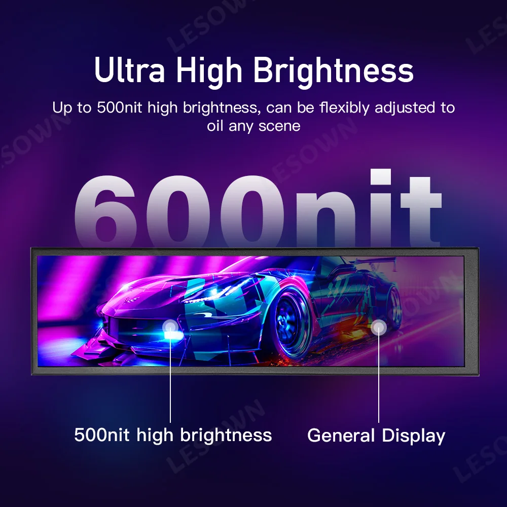 LESOWN 8.8-дюймовый LCD-модуль 480x1920 Full View Bar Display Panel, не требующий драйверов, Mini HDTV, 600 нит, компонентный дисплей (art.: 3920dc09ed422) - 3920dc09ed422