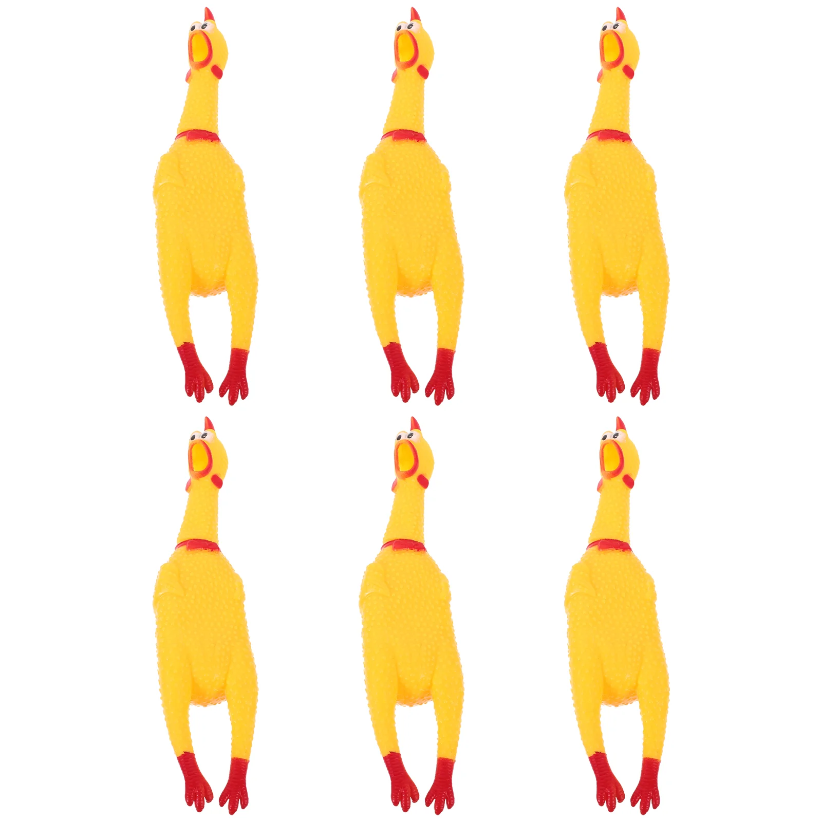 

6 Pcs Toys Chicken It Will Be Called M Party Shrieking Screaming Shrilling Child Rubber