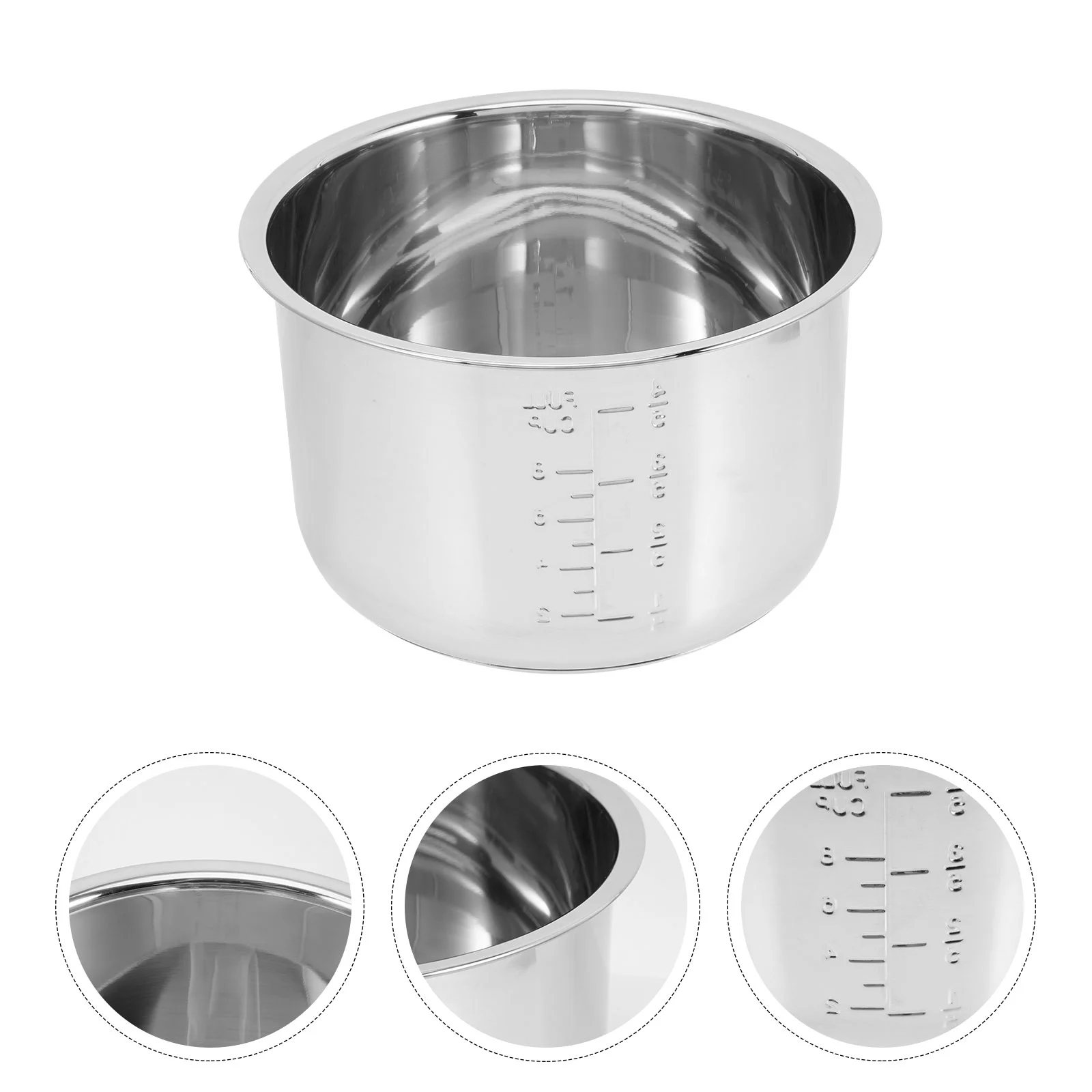 

Cooker Removable Container Rice Liner Stainless Steel Containers Sturdy Inner Pot