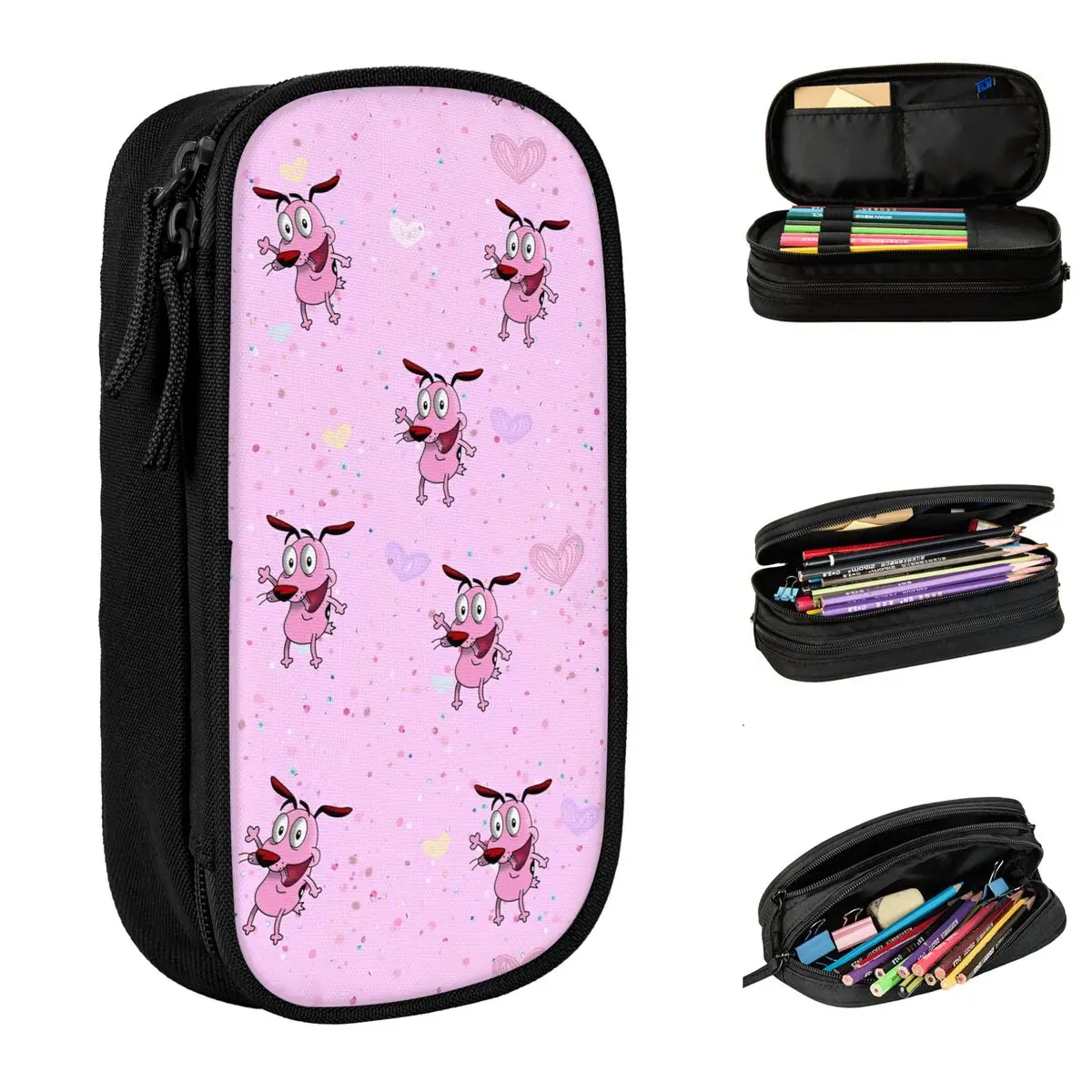 Cowardly Dog C-Courage забавный пенал с героями мультфильмов милая комедийная сумка для