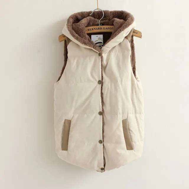 

Women's Tank Top Cotton Vest Fashion Winter Hooded Women's Vest