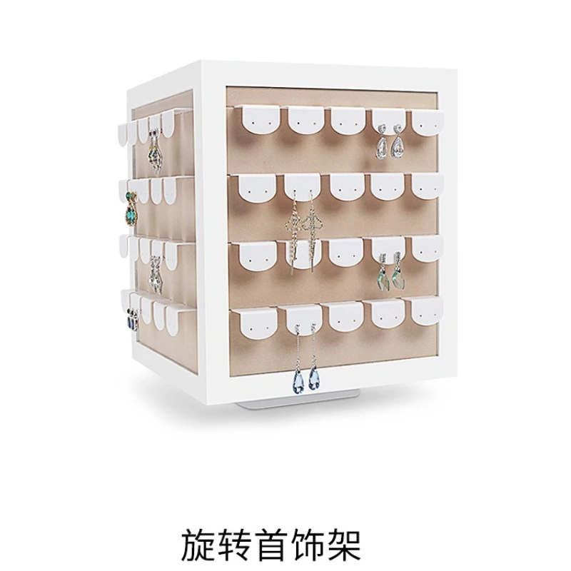 

Customizedonline red jewelry display rack Electric automatic rotary Earrings display Jewelry live broadcast jewelry display rack