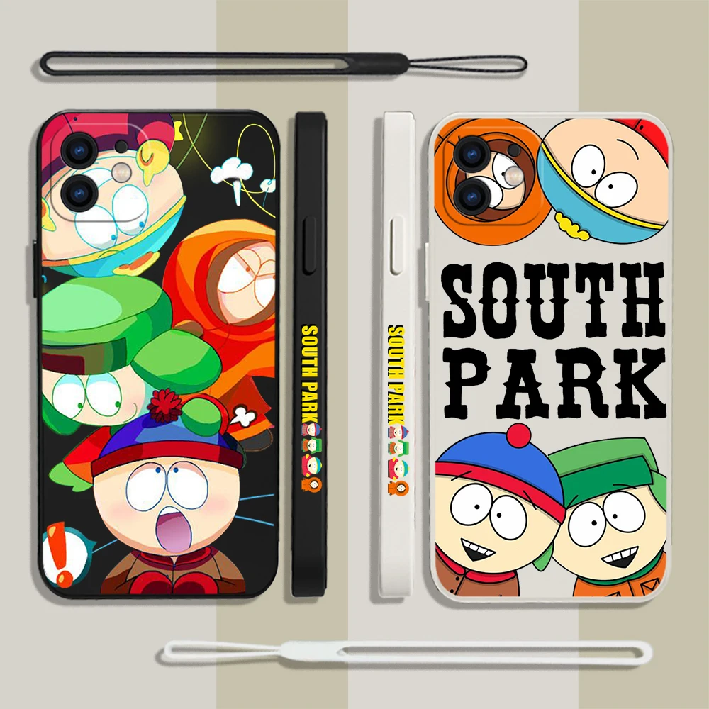 

CarToon AnImatIon Phone Case For iPhone 14 13 12 11 Pro Max Mini X XR XS MAX 8 7 Plus 6 6S Plus Silicone Cases with Hand Strap