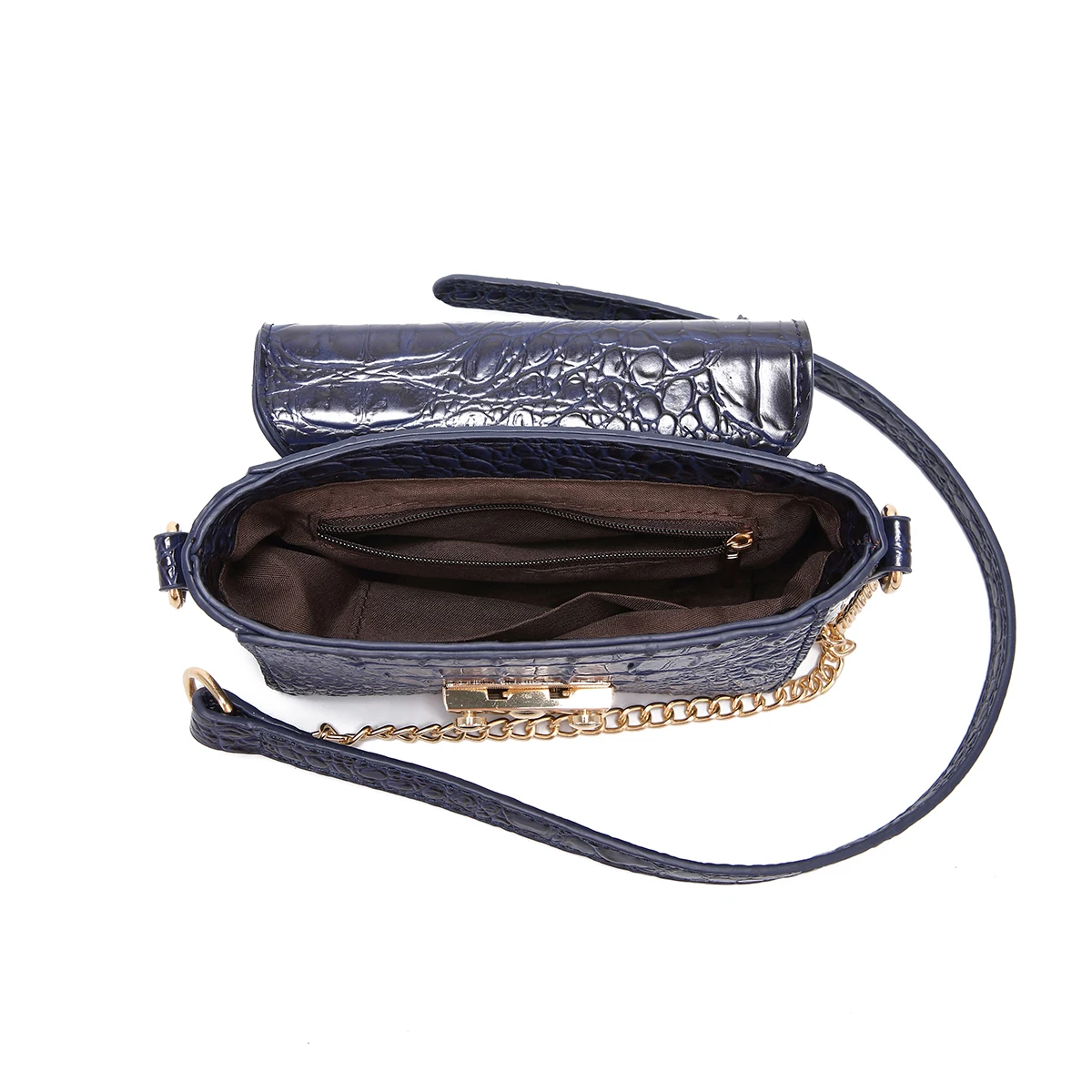 Цветной крокодиловый узор мини-замок флип-сумка для телефона сумка через плечо