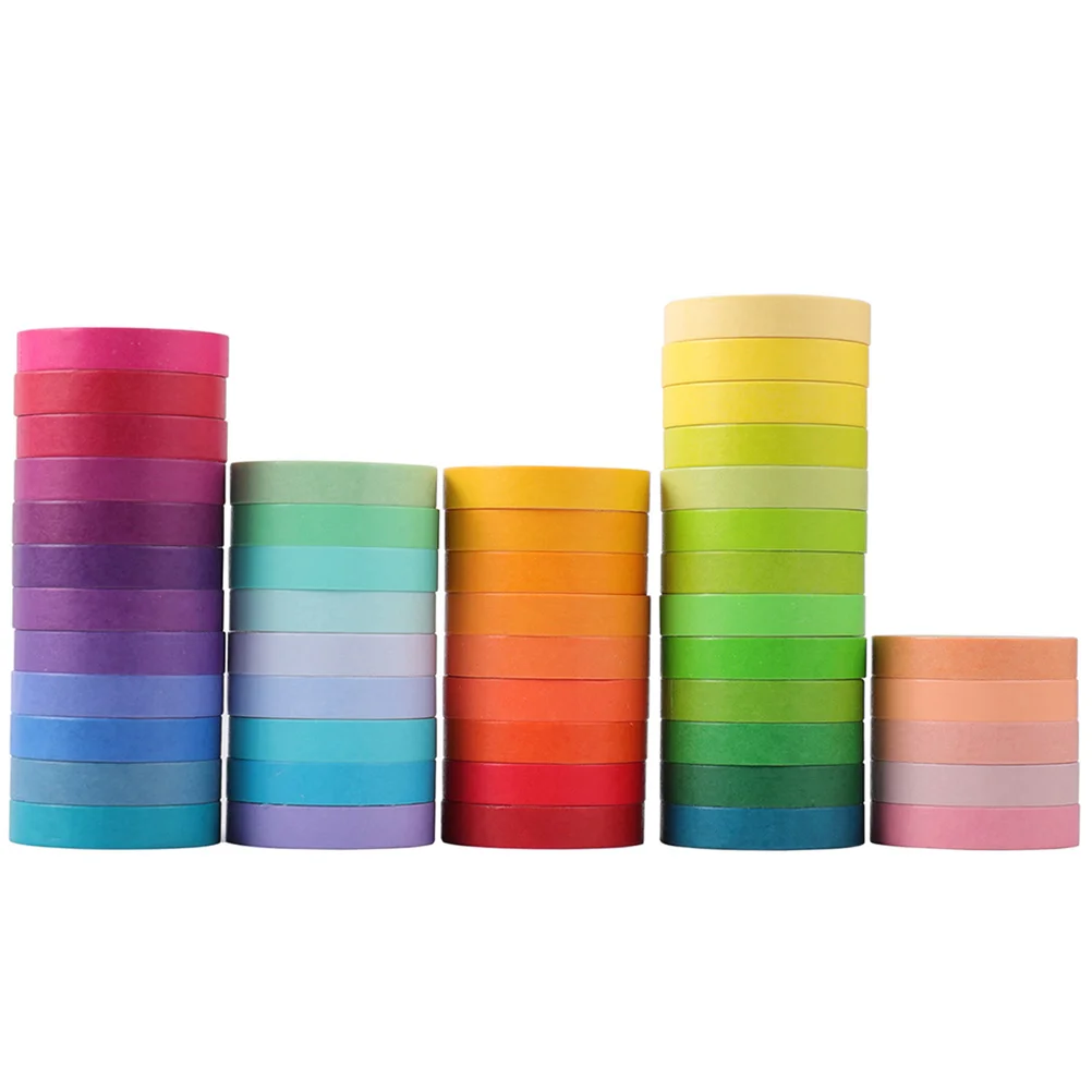 48 рулонов цветной ленты Васи клейкие фотоальбом красочные наклейки японская