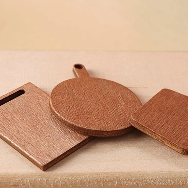 5Pcs 1:12 Dollhouse Miniature Chopping Board Cutting Model Kitchen Furniture Accessories For Doll House Decor Kids Toys