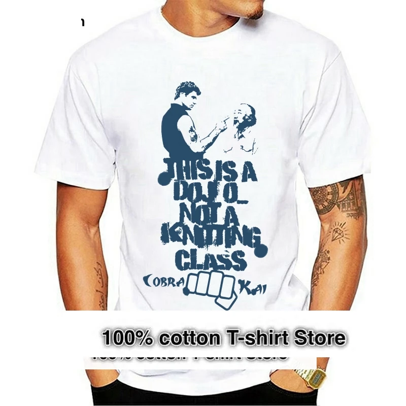 

Karate Kid MenS Short Sleeve T-Shirt Natural Knitting Class