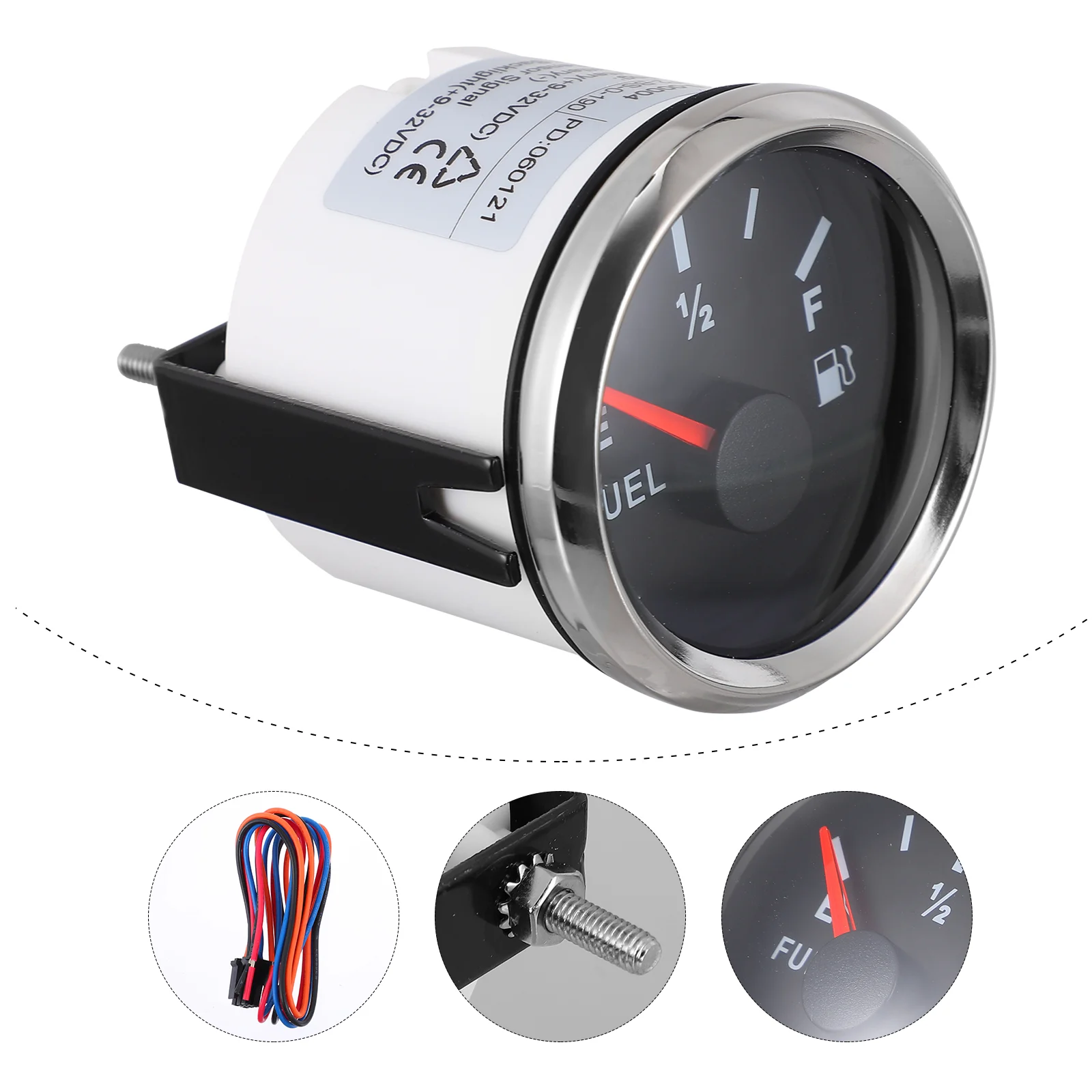 

Fuel Gauge Creative Meter Motorcycle Supply Stainless Steel Durable Replacement