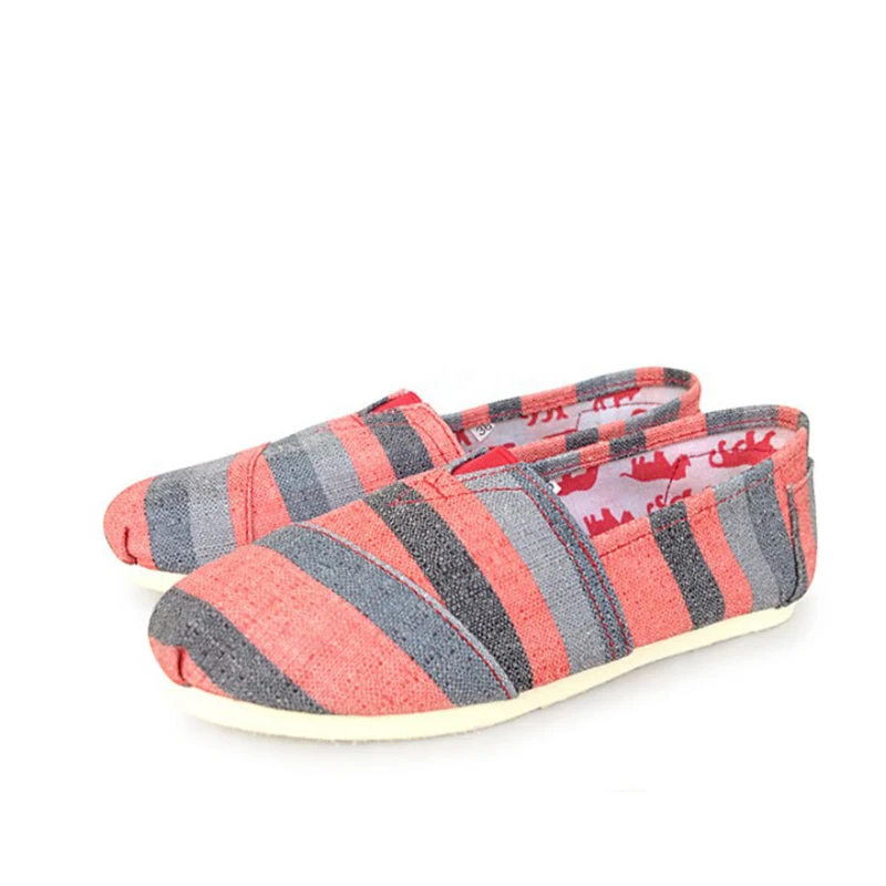 Loafers Color Ladies Flat Canvas Casual Shoes Ladies Cloth Shoes Ladies Comfortable Soft Breathable Lightweight Women's Shoes