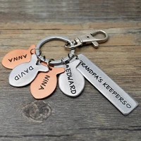 personalized grandpas keepers fishing keychainkids name keychaindaddys best catchfathers gift for grandpa dad from kids