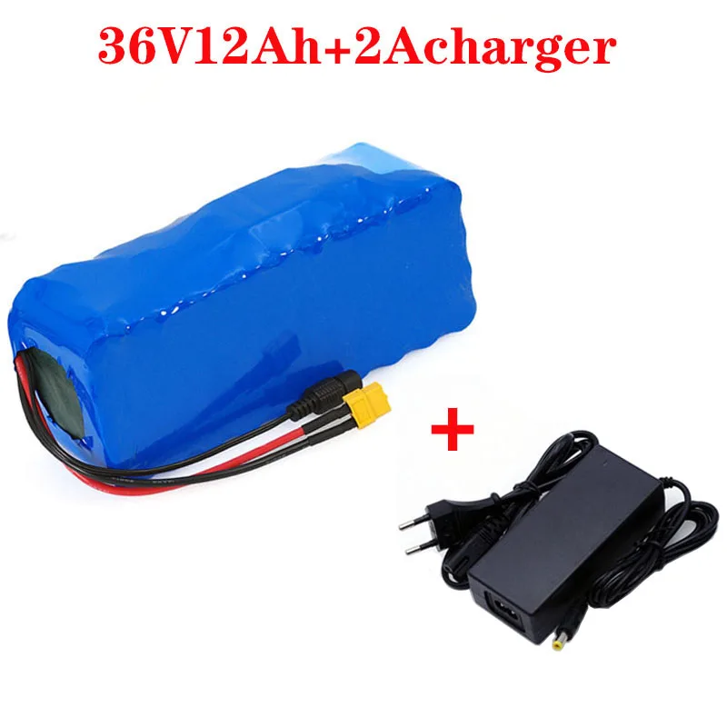 

36V 12Ah 18650 Li ion Battery pack 10s4p High Power XT60 plug Balance car Motorcycle Electric Bicycle Scooter BMS+ 42v Charger