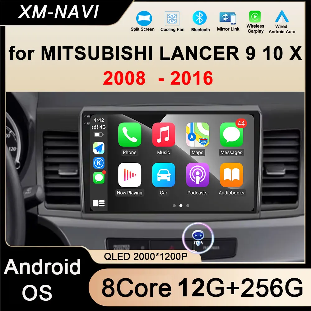 9 &quotдля MITSUBISHI LANCER 10 X 2008 2009 2010 2011-2016 Android авто радио стерео аудио GPS плеер Carplay экран