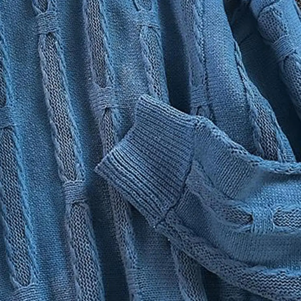 1 шт. свитер с ребристой воротником контрастного цвета мужской осенне-зимний