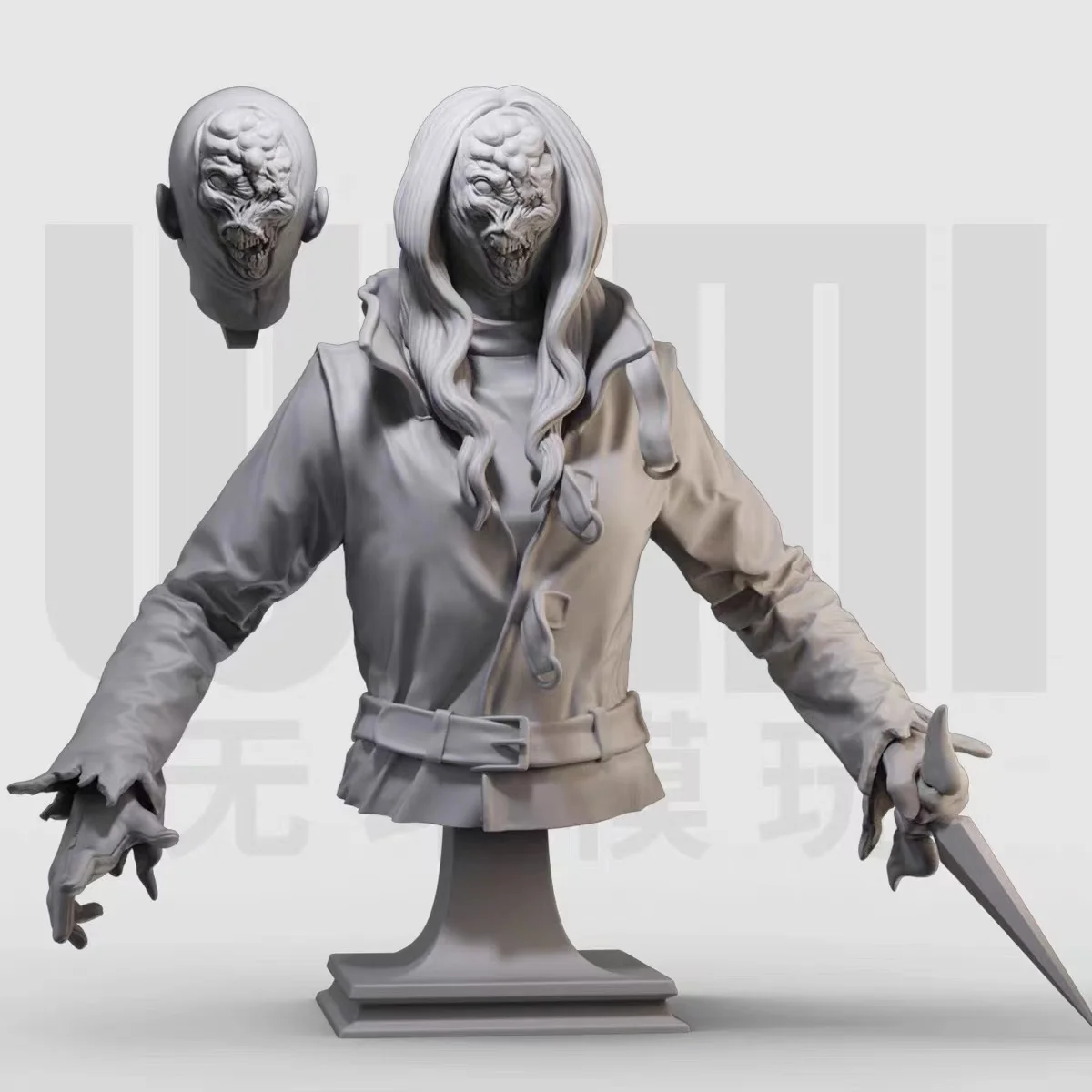 

1/10 Horror Ghost Bust Fatal Induction Resin White Model GK figure Model