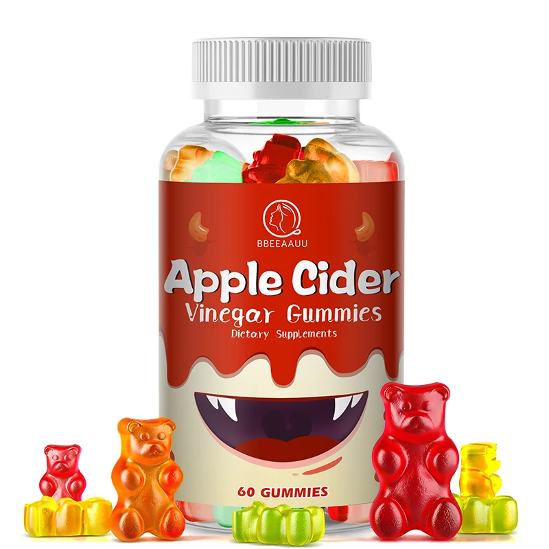 

Bbeeaauu Apple Cider Vinegar Gummies Slimming Weight Loss Product Detox Burning Fat Reduce Cholesterol for Men&Women Dietary Aid