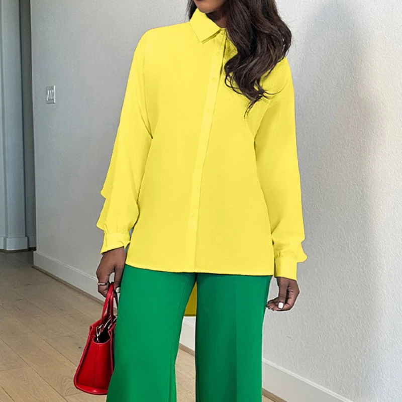 

Летний Повседневный Женский деловой Топ с длинным рукавом