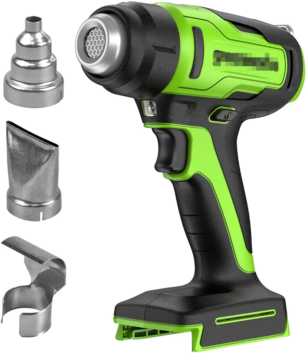 

24V Cordless Heat Gun, Deflector nozzle and Concentrator nozzle, High temperature of 1000℉