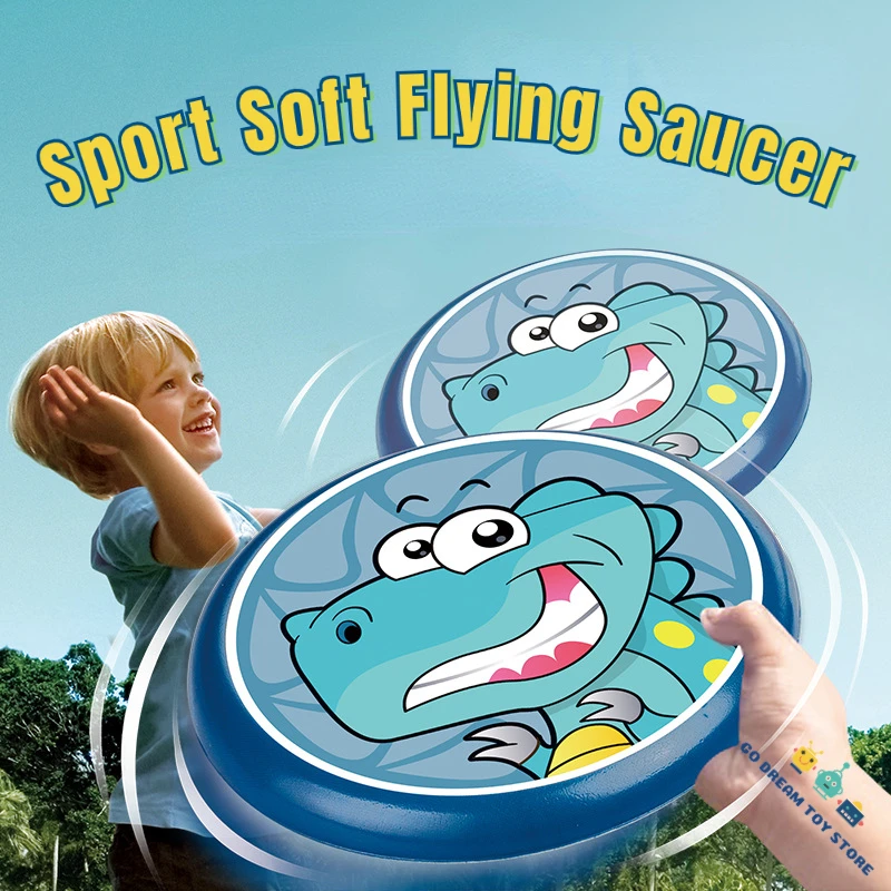 

Soft PU Flying Disc Outdoor Sport Toys Hand Throwing Flying Saucer Beach Cartoon Design Parent-Child Interaction Games Dog Toys