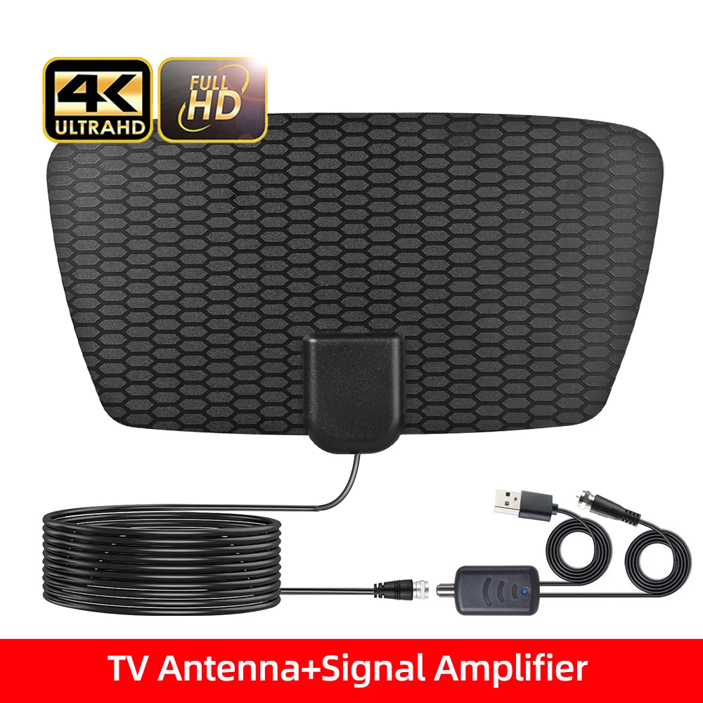 Antenna TV Digital Antena HDTV 4k Interior Indoor Signal High Range Amplified Booster Satellite Receiver Miles Aerial