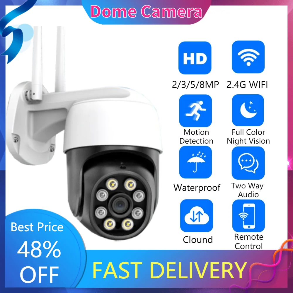 

5X Zoom 8MP 4K HD IP Camera Outdoor WiFi Human Detection Security Camera Auto Racking Night Vision CCTV Surveillance Cam ICsee