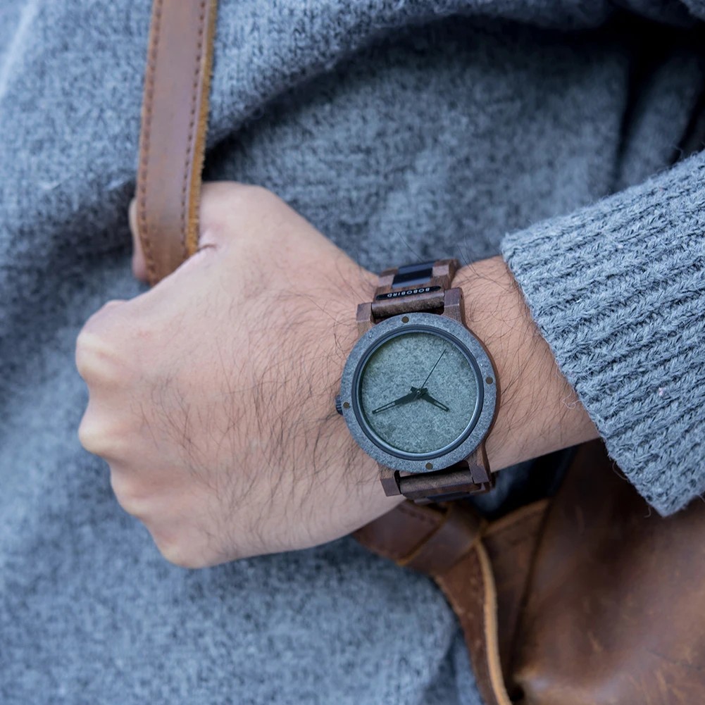 BOBO BIRD Деревянные Часы Мужчины Роскошные Наручные Кварцевые Ремешки Мужские