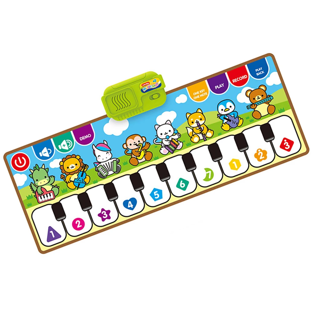 

Детские музыкальные коврики, музыкальный ковер, электронный орган, Мультяшные животные, детское развивающее мягкое одеяло для ползания, ра...