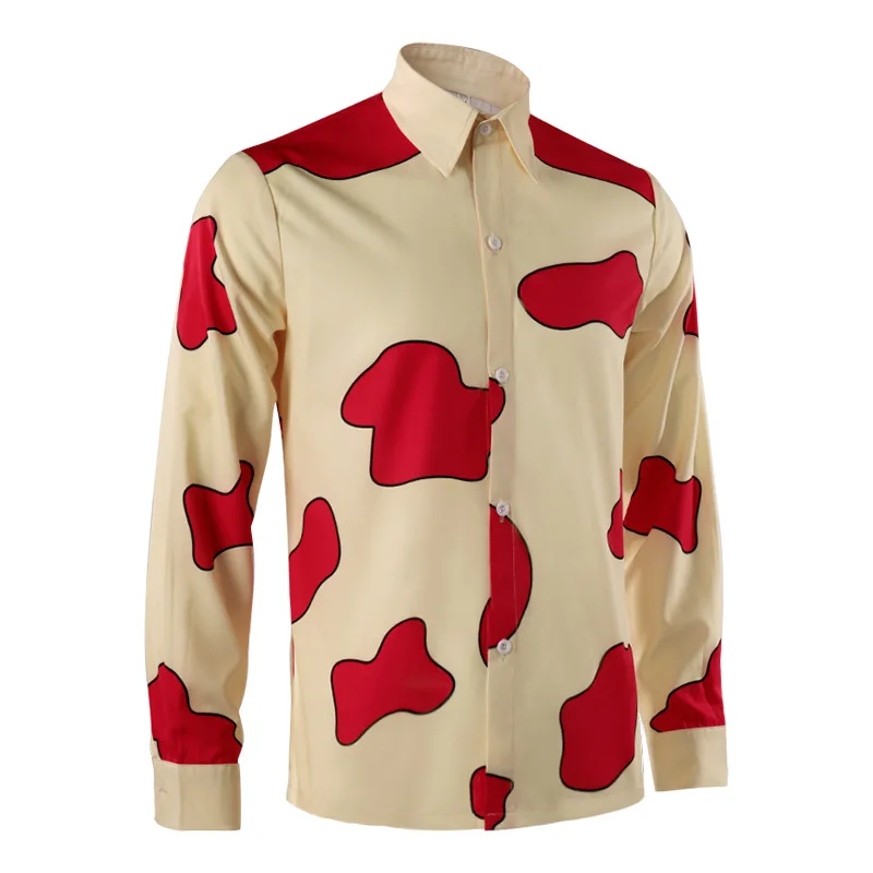 

Anime Cosplay Shirt For Men Trafal Shirt Top Fashion Printing Long Sleeved Tops For Male Performance Costumes Daily Clothing