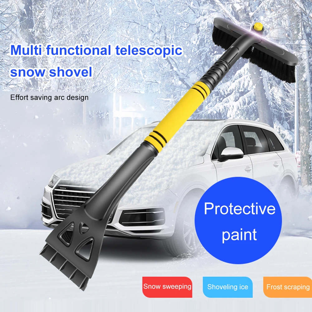 

Раздвижной автомобильный скребок для льда, Снежная щетка, съемный инструмент для снега в автомобиле, устройство для удаления лобового стек...