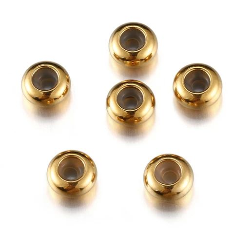 Бусины Ailimi из нержавеющей стали и силикона 10 шт.