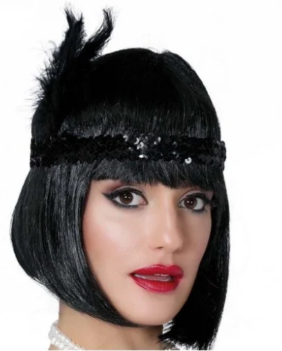 

Черная пушистая Очаровательная Повязка на голову