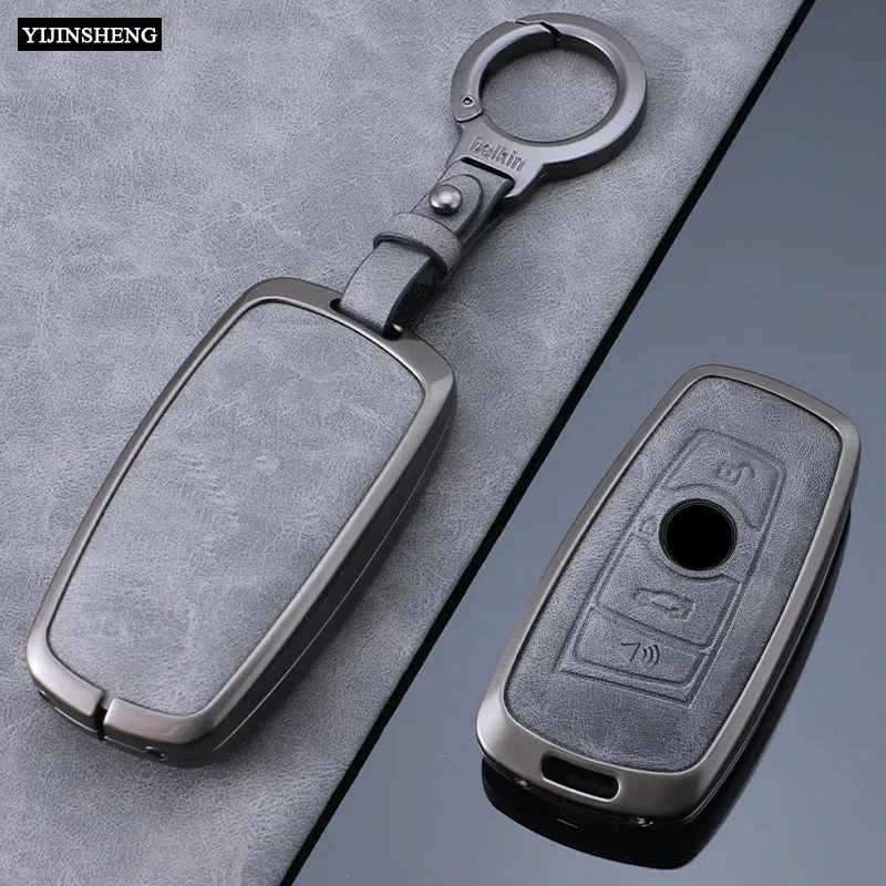 Кожаный чехол для дистанционного ключа из цинкового сплава BMW 1 2 3 4 5 6 7 серии X1 X3 X4
