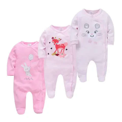 Пижамы для новорожденных в стиле унисекс, 2022 Комбинезон для маленьких девочек 3-5 лет, пижама с длинными рукавами для мальчиков, костюм с рисунком, Одежда для младенцев 0-12 месяцев