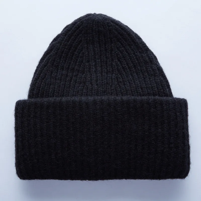 

Beanie Женская полушерстяная однотонная вязаная Лыжная одежда для отдыха на открытом воздухе 2023 зимние женские аксессуары H14-1