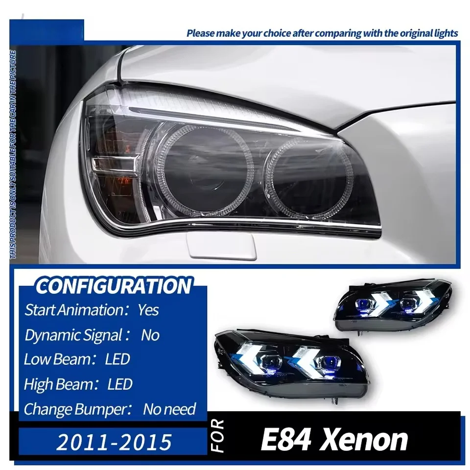 

Автомобильные фары TYPY для BMW X1 E84, фары 2010-2015, светодиодные фары для проектора, дневные ходовые огни, автомобильные аксессуары