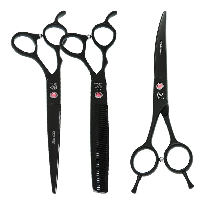 

7 inch Meisha Left Hand Pet Grooming Scissors Kit Professional Dog Hair Cutting Shears Cat Thinning Clipper Dog Supplies B0057A