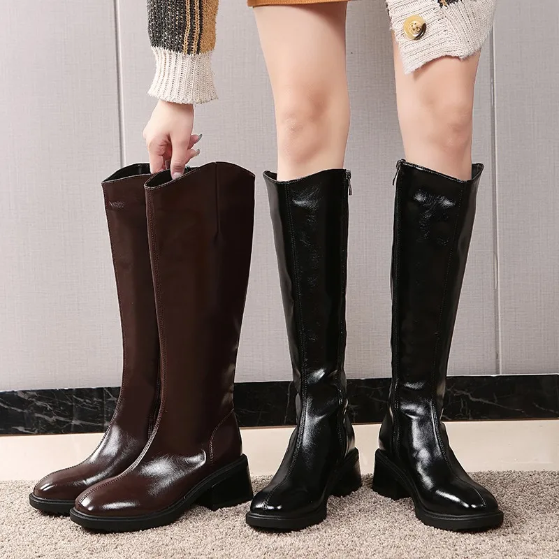 

Shoe Women 2022 Designer Luxury Chelsea Boots Thigh High Knee-High Fashion with Microfiber Winter Famale