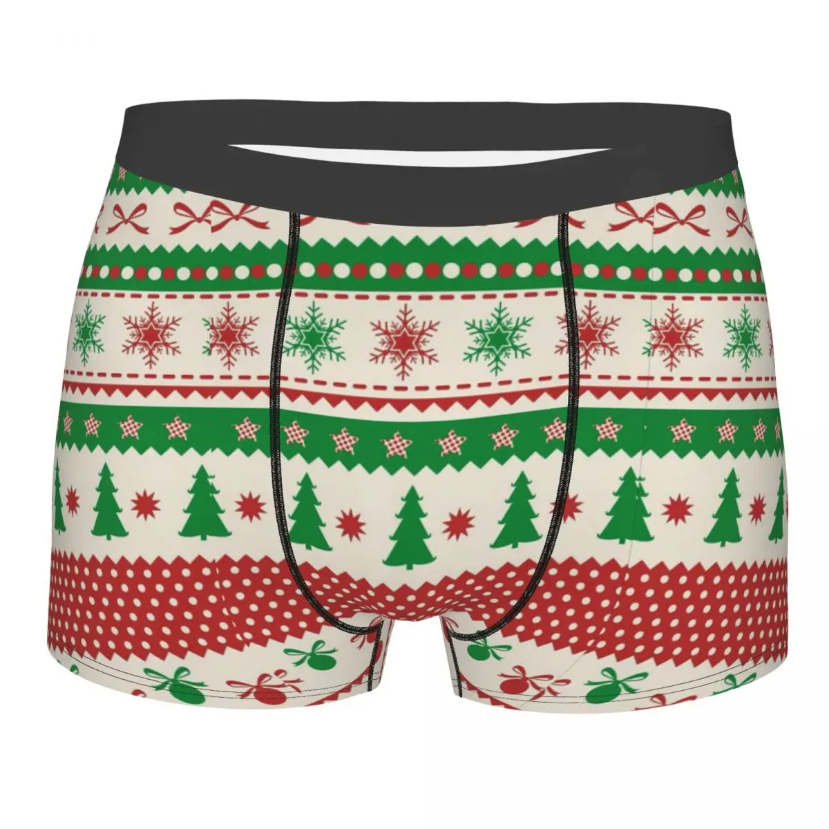 

Christmas Background Happy New Year Underpants Cotton Panties Male Underwear Comfortable Shorts Boxer Briefs