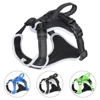 new pet reflective chest strap comfortable and breathable oxford cloth material dog strap explosion proof vest type pet leash