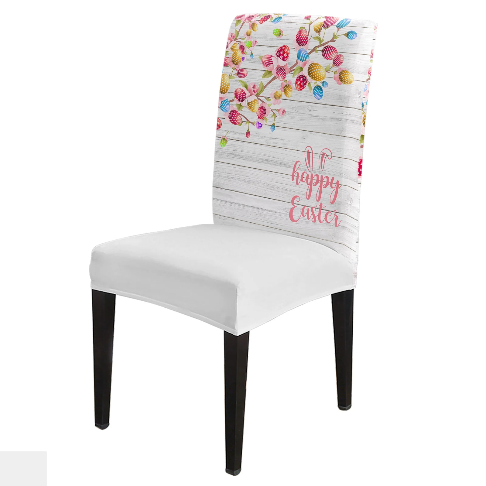 

Чехол для стула с текстурой древесины персикового цветка, эластичный чехол из спандекса для обеденного стола, Декор для дома и офиса