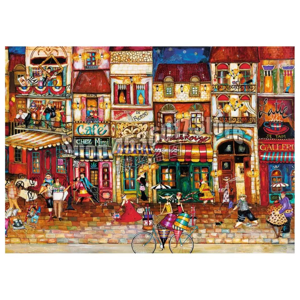 

Алмазная живопись «сделай сам», вышивка крестиком, улица Франции, мозаика, пейзаж, домашний декор, Настенная Наклейка