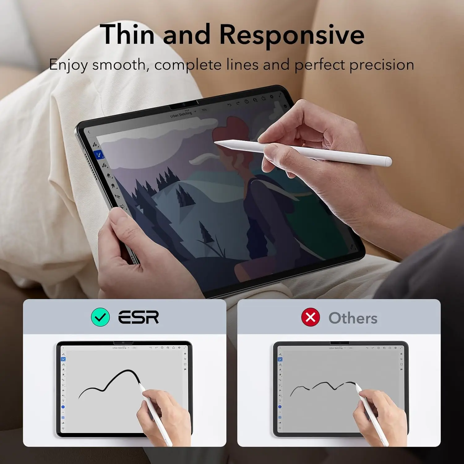 Фото Съемная магнитная защитная пленка для экрана для iPad Air 11 2025, пленка для рисования №5