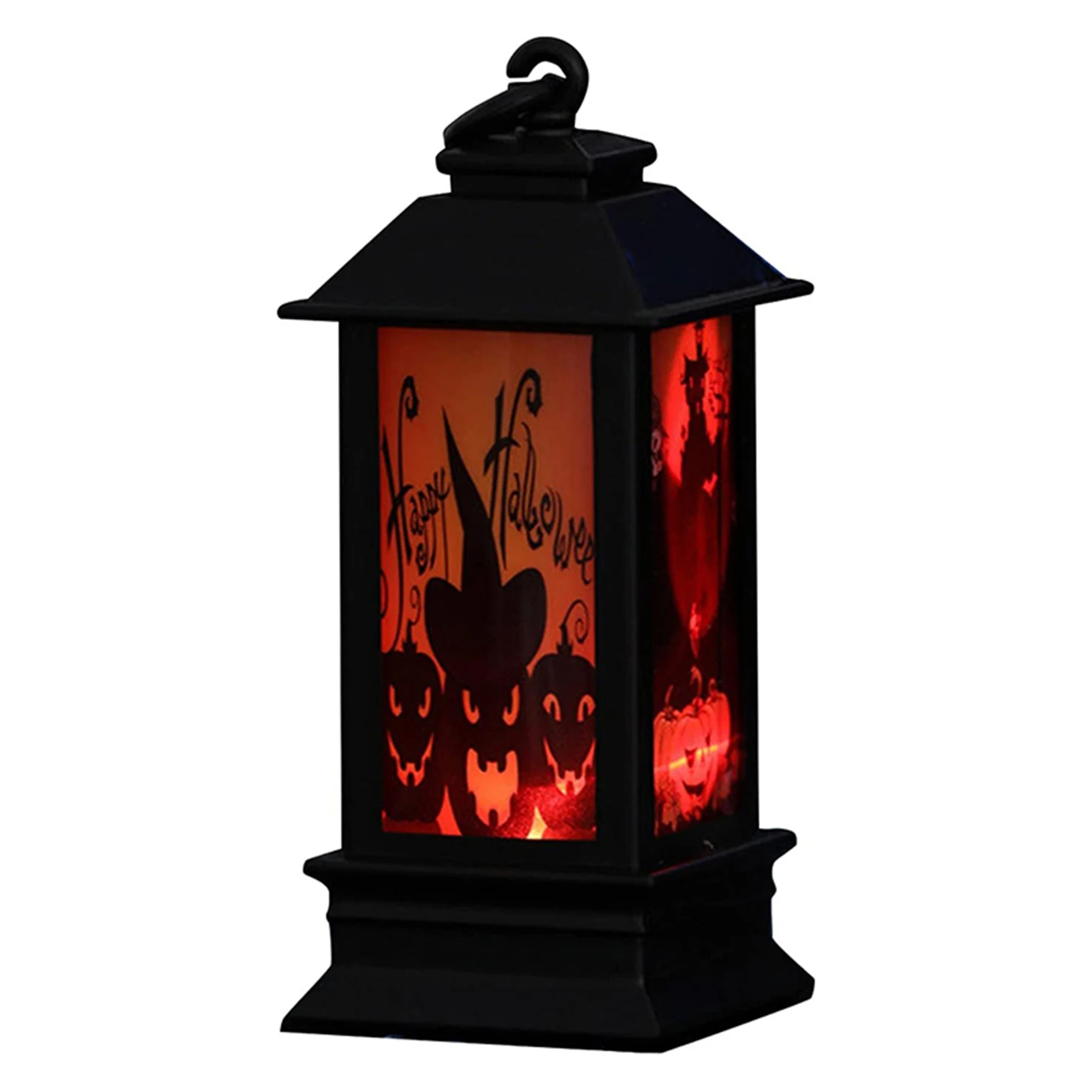 

Halloween Theme LED Candle Light Retro Four-Corner Lantern Hanging Ornament For Home Garden Courtyard Decoration