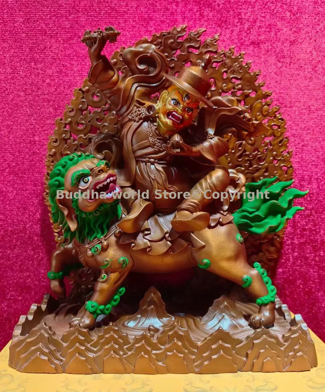 Редкая Dharmaraja Damchen Dharma Protector, медная статуя Будды, высокое качество, буддийский домашний семейный храм, поклонение Будды, большой размер 15 см (art.: 3920cd3304e01) - 3920cd3304e01