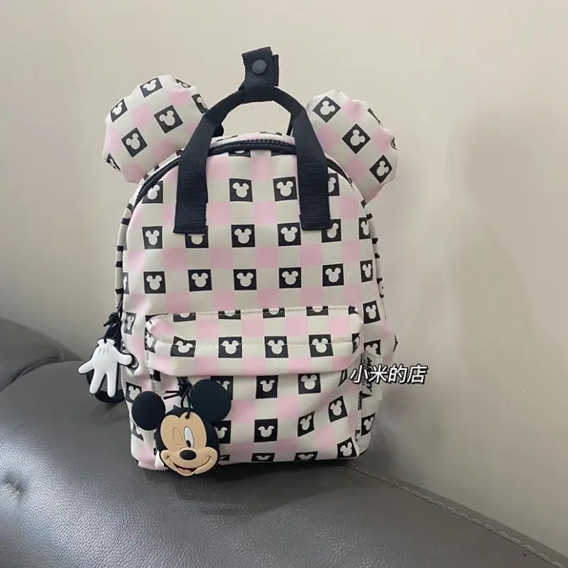 

Kawaii Disney Anime Hobby Mickey Mouse Cartoon Cute Children's School Bag Campus Students Large Capacity School Bag Backpack