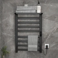 electric towel warmer rack wall mount bathroom heater drying rack with built in timer temperature multi level adjustments
