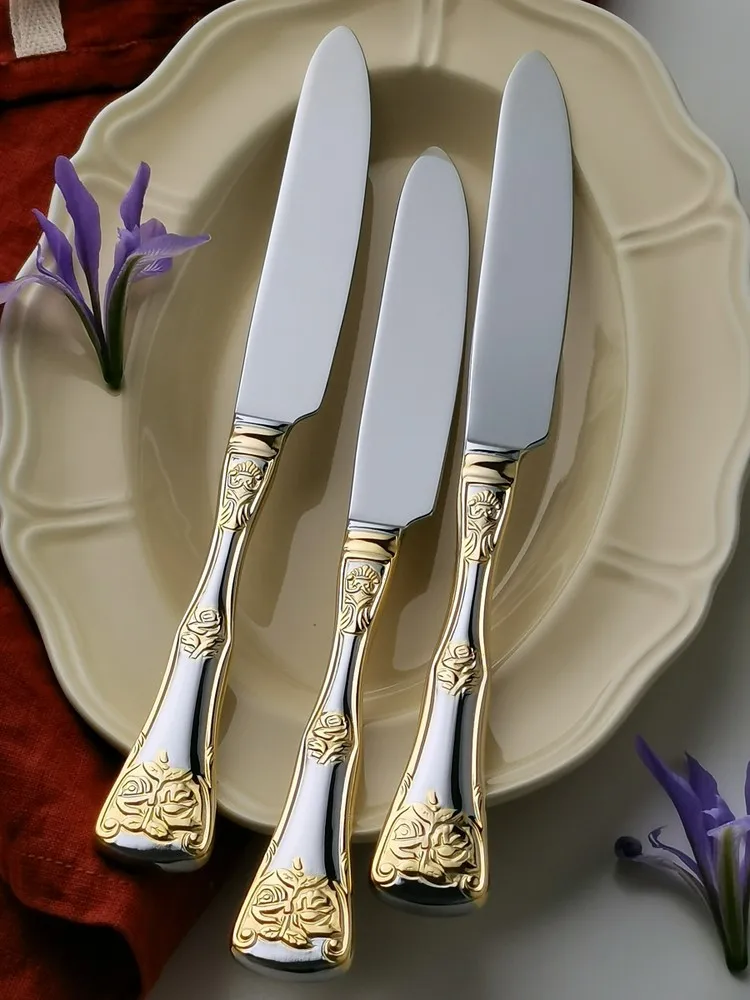 

Нож для стейка из нержавеющей стали, столовый нож Old Town Rose, столовый нож Western Main, посуда, столовые приборы, набор столовых приборов для кухни