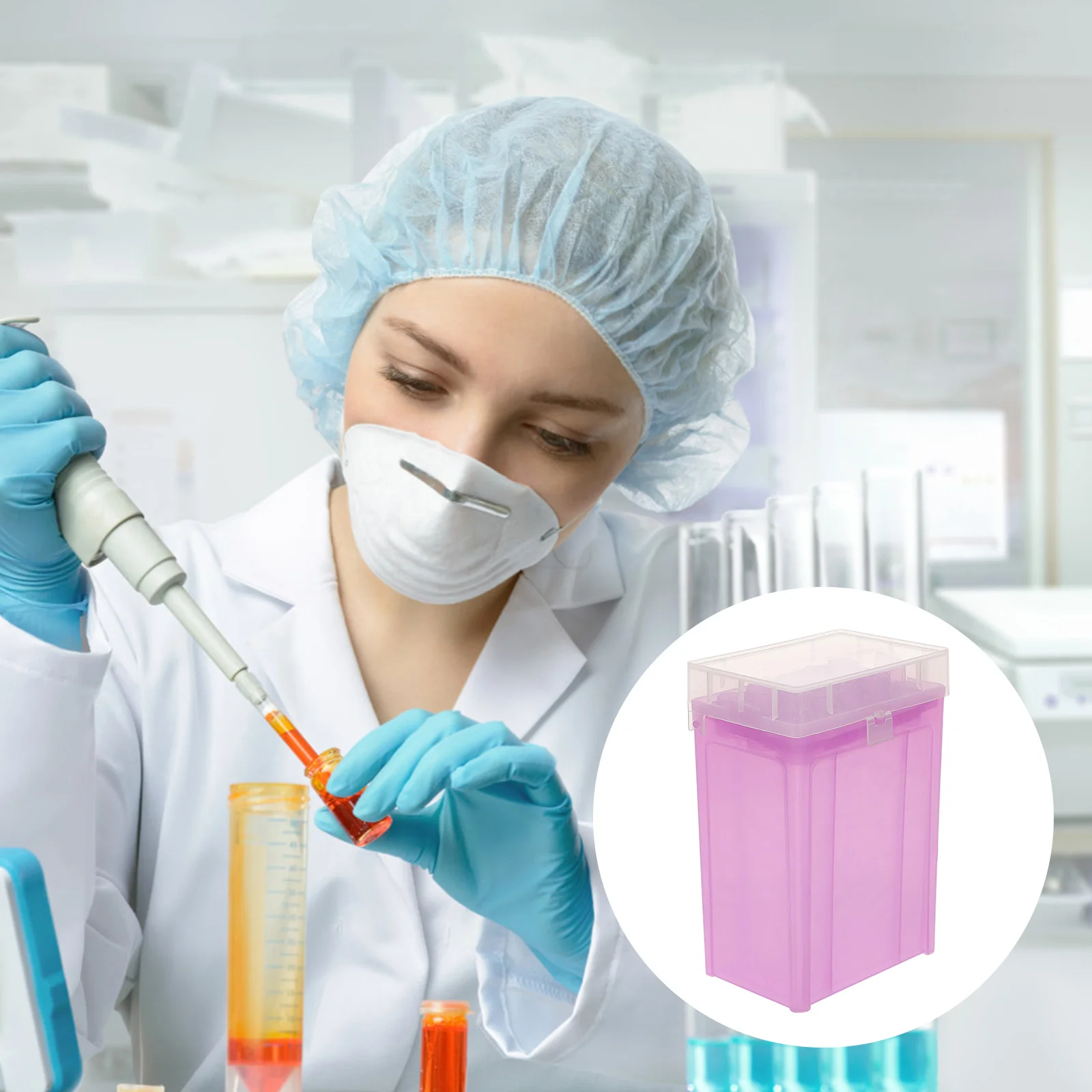 

Plastic Pipettes Tip Box Laboratory Supplies Useful Pipettor Holder Rectangle Container Rectangular 15 Positions Case