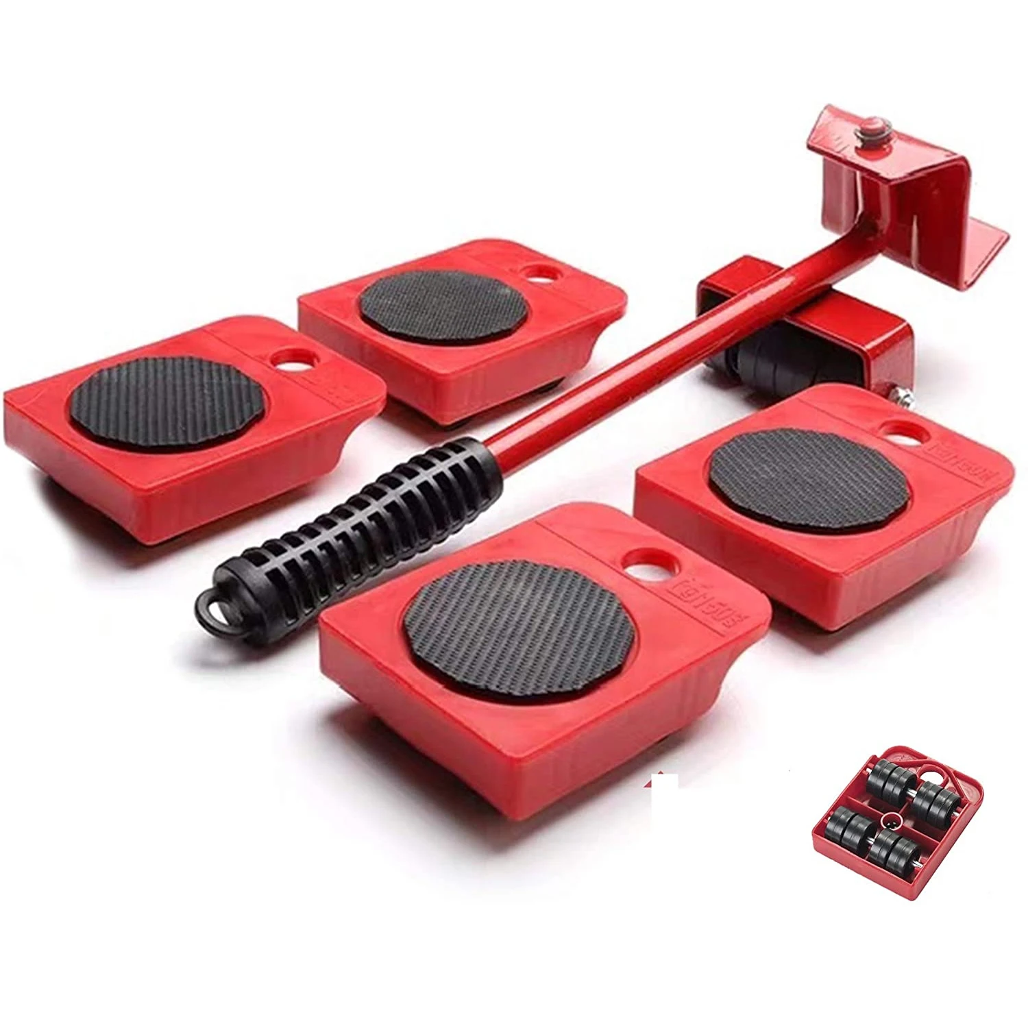 Move Heavy Duty Furniture Lifter 4 Sliders Moving Wheels Set Moving Furnitures Roller Wheel Furniture Mover Dolly Tool Set