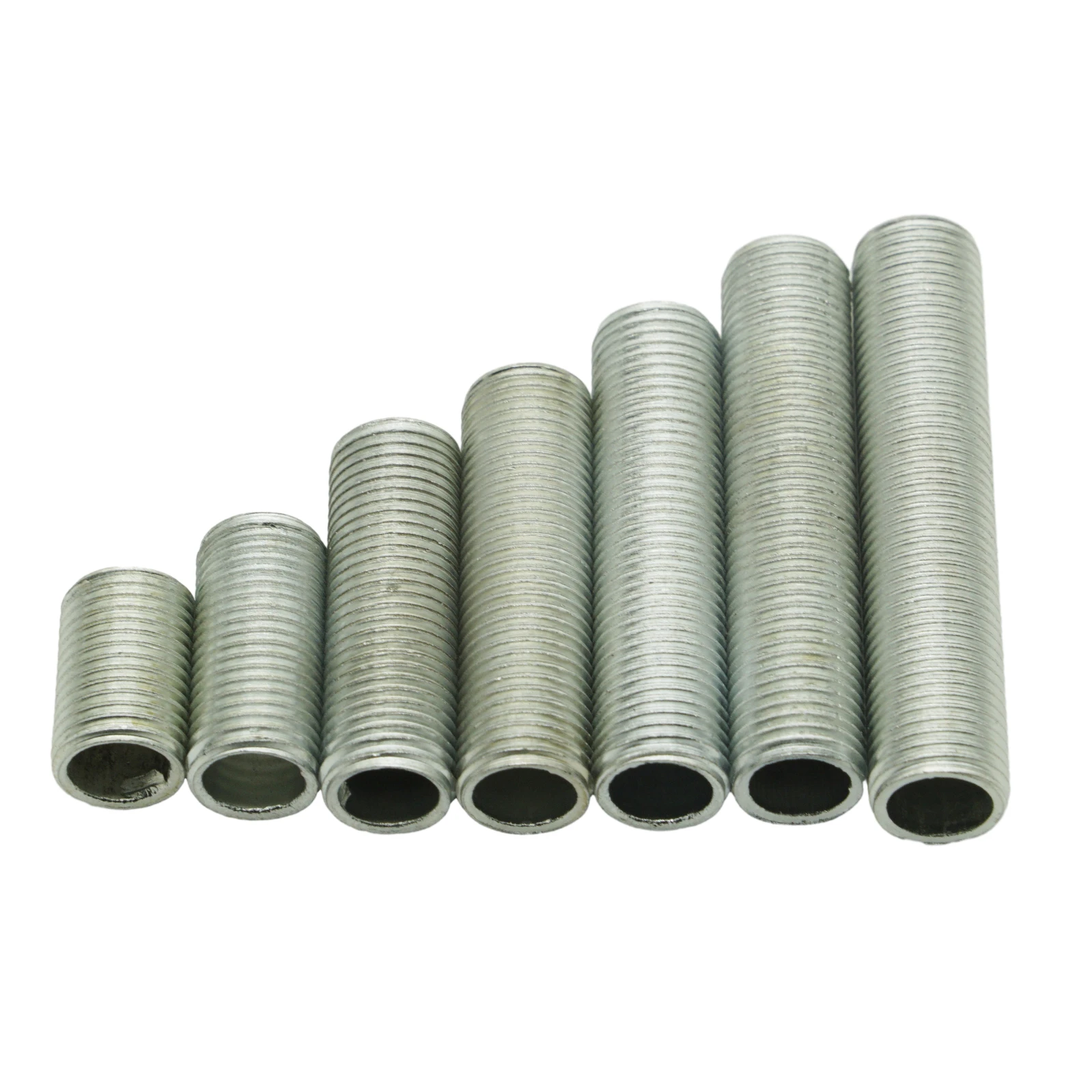 Трубки-переходники для освещения M10 серебристого цвета из белого цинка 20 шт