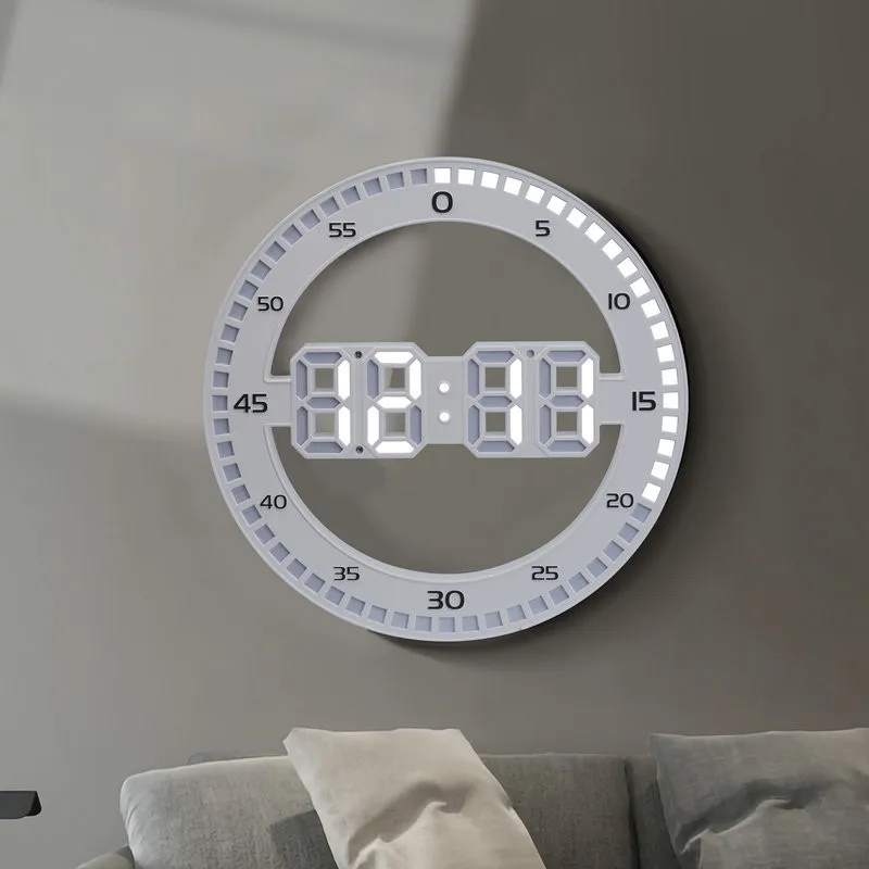 

Korean version 3D LED creative large Digital living/bed room wall clockscreen with and without jumping seconds electronic clock